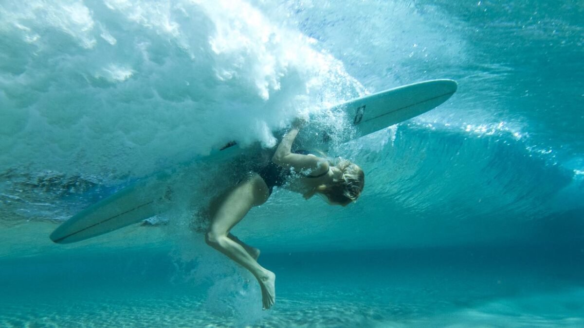 duck dive en surf