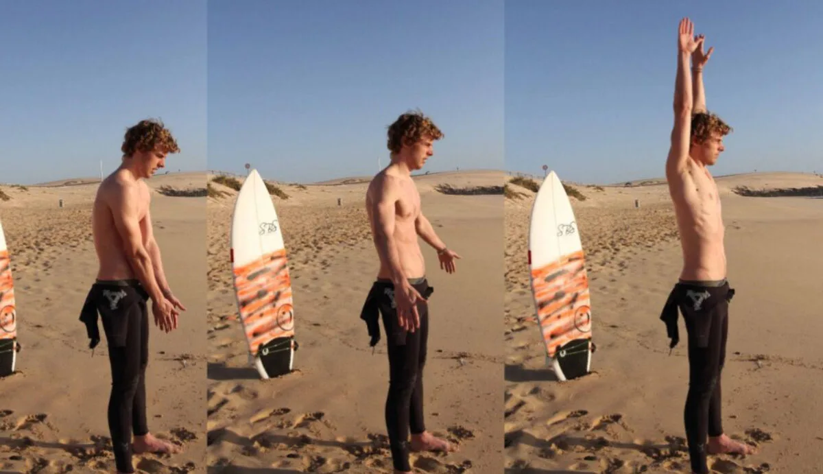 Estiramiento clave antes de hacer surf